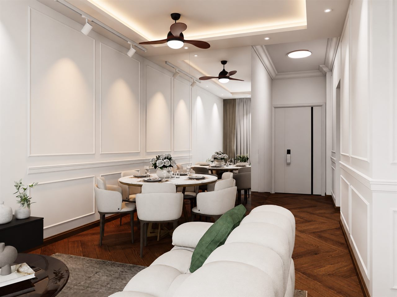 Open-plan living and kitchen